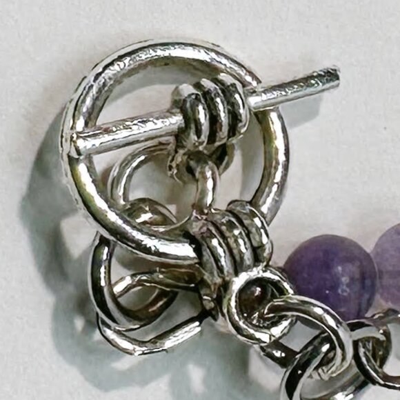 NEW - Handmade - Genuine Amethyst with Glass & Metal Accents - Picture 10 of 10